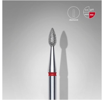 STALEKS Frez diamentowy czerwony kropla 2,3mm / 5mm