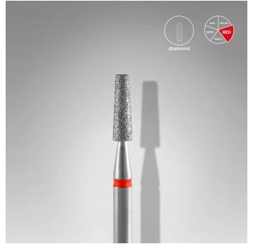 STALEKS Frez diamentowy czerwony ścięty stożek 2,5mm / 8mm