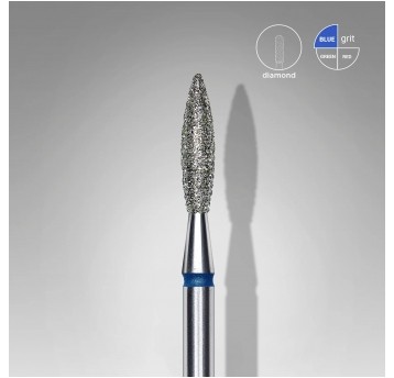 STALEKS Frez diamentowy niebieski płomyk 2,3mm / 10mm
