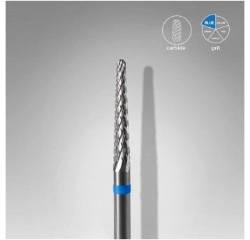 STALEKS Frez z węglika spiekanego niebieski stożek 2,3mm / 14mm