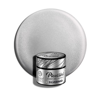 Żel do zdobień Metalic Boska Nails Picassini Silverinio 5ml